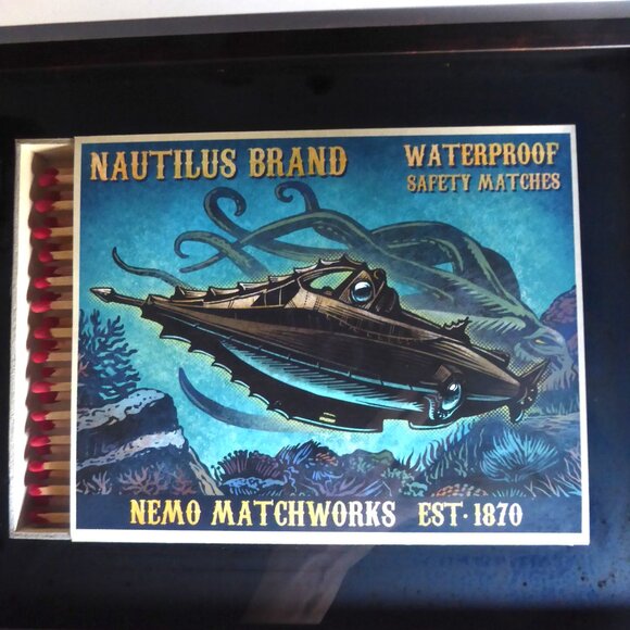DISNEY 20,000 LEAGUES UNDER THE SEA NAUTILUS 3D SHADOWBOX ARTWORK CHET PHILLIPS - Picture 9 of 14